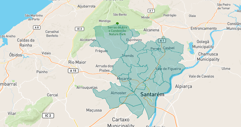 Distrito De Santar m Concelhos E Freguesias