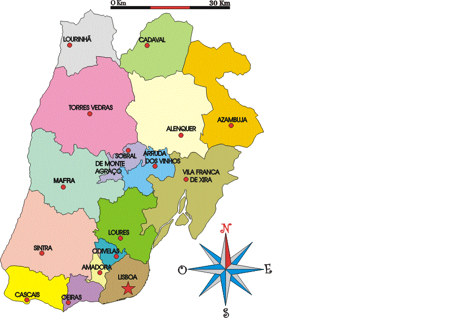 Distrito de Lisboa freguesias e Municiipios