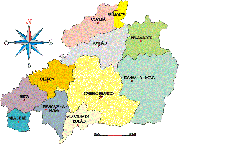 Distrito de Castelo Branco municípios e freguesias