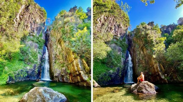 Depois de 30 minutos a pé e chegas a uma das cascatas mais bonitas e secretas de Portugal
